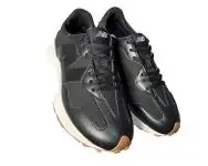 new balance 327 athletic chaussures black gum noir leather ws327lb